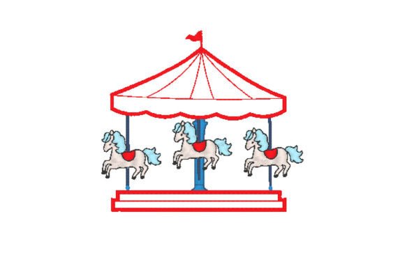 Carousel Embroidery Design
