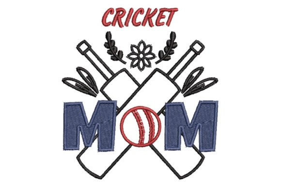 Cricket Mom Embroidery Design