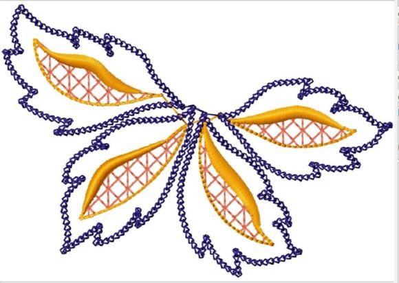Leaves Hemstitch Embroidery Design