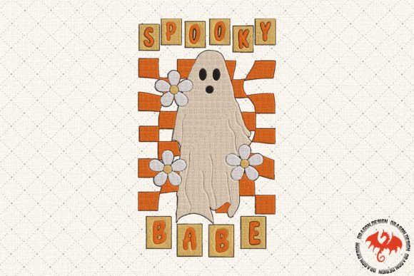 Spooky Babe Embroidery Design